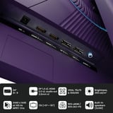 Arozzi Nova 34T2K165, Gaming-Monitor 86.4 cm (34 Zoll), lila, UWQHD, VA, Curved, HDMI, DP, Lautsprecher, 165Hz Panel