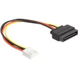 DeLOCK Strom-Adapterkabel SATA 15 Pin Stecker > 1x Floppy 4 Pin Buchse 15cm