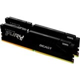 Kingston FURY DIMM 16 GB DDR5-6000 (2x 8 GB) Dual-Kit, Arbeitsspeicher schwarz, KF560C30BBEK2-16, Fury Beast, INTEL XMP, AMD EXPO