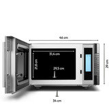 Medion MD14482, Mikrowelle schwarz/silber