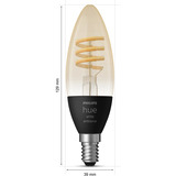 Philips HUE White Ambiance Filament E14 Kerzenform 350 lm, LED-Lampe ersetzt 30 Watt
