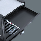 Wera 9705 Tool Rebel Werkstattwagen Stainless 1, mit Bestückung, Werkzeugwagen schwarz/silber, 177-teilig, im exklusiven Tool Rebel Design