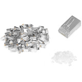 Digitus CAT.6 Modularstecker für Rundkabel, geschirmt, 100 Stück Pass through Stecker