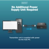 Digitus USB 2.0 CAT Extender-Set, 480 Mbps, 150 Meter, USB-Extender schwarz, Sendeeinheit + Empfängereinheit, 4 Port USB-A