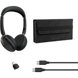 Jabra Evolve2 65 Flex Duo, Headset schwarz, Stereo, Microsoft Teams, USB-C, Link380c