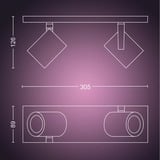 Philips HUE White & Color Ambiance Argenta 2er-Spot, LED-Leuchte weiß
