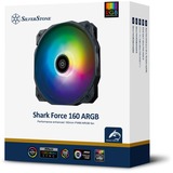 SilverStone SF160B-ARGB, Gehäuselüfter schwarz, 160 mm
