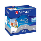 Verbatim BD-R 50 GB, Blu-ray-Rohlinge 6fach, 10 Stück, bedruckbar, Retail