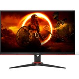 AOC 24G2SPAE/BK, Gaming-Monitor 60 cm (23.8 Zoll), schwarz/rot, FullHD, AMD Free-Sync Premium, 165Hz Panel