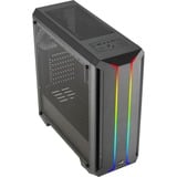 Aerocool Skyline ARGB, Tower-Gehäuse schwarz, Seitenteil aus Acryl