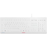 CHERRY STREAM PROTECT KEYBOARD, Tastatur weiß, DE-Layout, SX-Scherentechnologie