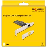 DeLOCK PCI Express x1 Karte zu 1 x RJ45 5 Gigabit LAN RTL8126 