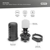 Digitus LWL-Dome Muffe, für 48 Fasern, Gehäuse schwarz