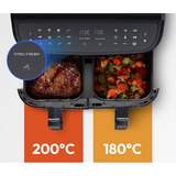 Medion Doppel Heißluftfritteuse Life P20 MD11760 XXL schwarz, 2.600 Watt, 2 Körbe je 4,35 Liter