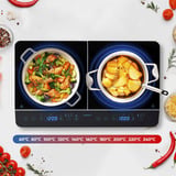 Medion LIFE Doppel-Induktionskochplatte MD 15324 schwarz, 3.500 Watt, 2x Ø 20cm