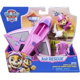 Spin Master Paw Patrol Air Rescue - Skyes Rettungsflugzeug mit einziehbarer Klaue und Rettungskorb, mit Skye Spielfigur und Hase, Spielfahrzeug 