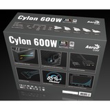 Aerocool Cylon 600W, PC-Netzteil schwarz, 2x PCIe, 600 Watt
