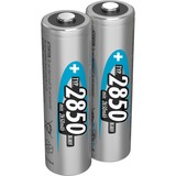 Ansmann 2850mAh, Akku blau, 2x AA (Mignon)