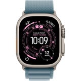 Apple Watch Ultra 3, Smartwatch titan, 49 mm, Alpine Loop hellblau S, Titangehäuse, Cellular