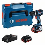 Bosch Akku-Schlagbohrschrauber GSB 18V-90 C Professional, 18Volt blau/schwarz, 2x Li-Ionen Akku 4,0Ah, in L-BOXX