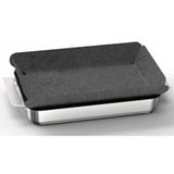 Bosch Home Pro Induction Flex Pfannen-Set HEZ9FF040, 4-teilig edelstahl/schwarz, 1x groß, 1x medium, 2x klein mit Glasdeckel