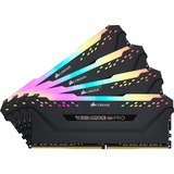 Corsair DIMM 64 GB DDR4-3200 (4x 16 GB) Quad-Kit, Arbeitsspeicher schwarz, CMW64GX4M4E3200C16, Vengeance RGB PRO, INTEL XMP