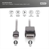 Digitus USB Gen 2 Adapterkabel USB-C > DisplayPort 4K schwarz, 2 Meter