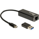 Inter-Tech USB Adapter Argus IT-732, USB-C Stecker > RJ-45 Buchse schwarz, 10/100/1.000/2.500 Mbit/s