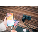 Verbatim Mini-GaN-Ladegerät mit Display schwarz, 140 Watt Gesamtleistung