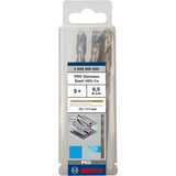 Bosch Professional PRO Stainless Steel HSS-Co Spiralbohrer, Ø 8,5mm 5 Stück, Arbeitslänge 75mm