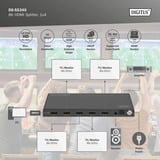 Digitus 8K HDMI Splitter, 1x4 schwarz, mit Downscaler