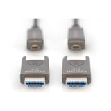 Digitus HDMI / Micro HDMI AOC Hybrid Glasfaserkabel, UHD 4K schwarz, 10 Meter, abnehmbare Stecker