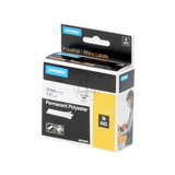 Dymo Rhino IND ORIGINAL Schriftband Polyester 12mm x 5,5m, schwarz auf weiß permanent klebend, 18483