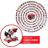 EINHELL Akku-Kapp-und Gehrungssäge TE-MS 18/210 Li-Solo, 18Volt rot/schwarz, ohne Akku und Ladegerät