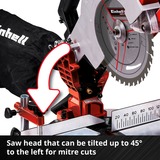 EINHELL Power X-Change Akku-Kapp-und Gehrungssäge TE-MS 18/210 Li-Solo, 18Volt, Kapp- und Gehrungssäge rot/schwarz, ohne Akku und Ladegerät