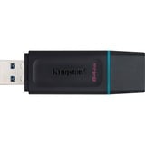 Kingston DataTraveler Exodia 64 GB, USB-Stick schwarz/türkis, USB-A 3.2 Gen 1