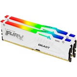 Kingston FURY DIMM 32 GB DDR5-6800 (2x 16 GB) Dual-Kit, Arbeitsspeicher weiß, KF568C34BWAK2-32, FURY Beast RGB, INTEL XMP