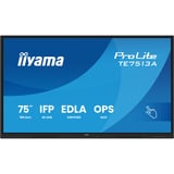 iiyama ProLite TE7513A-B3AG, Public Display schwarz (matt), UltraHD/4K, IPS, Touchscreen, HDMI, DP, USB-C, USB-Hub