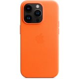 Apple Leder Case mit MagSafe, Handyhülle orange, iPhone 14 Pro