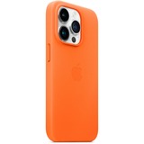 Apple Leder Case mit MagSafe, Handyhülle orange, iPhone 14 Pro