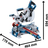 Bosch Akku-Kapp- und Gehrungssäge BITURBO GCM 18V-216 D Professional solo, Kapp-und Gehrungssäge blau, ohne Akku und Ladegerät