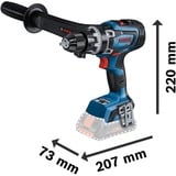 Bosch Akku-Schlagbohrschrauber BITURBO GSB 18V-150 C Professional solo, 18Volt blau/schwarz, ohne Akku und Ladegerät, L-BOXX