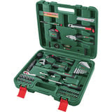 Bosch Heimwerken & Garten Werkzeug Set, 73-teilig, Werkzeug-Set grün, mit Werkzeugkoffer
