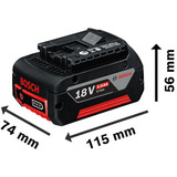 Bosch Professional 18V Profi Set, 5 Werkzeuge (GBH 18V-26, GSB 18V-65, GSA 18V-LI, GWS 18V-11, GLI 18V-1200 C), Werkzeug-Set blau, 3x Li-Ion Akku 5,0Ah, in XL-BOXX