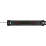 Brennenstuhl Premium-Line Steckdosenleiste 6-fach mit 2xUSB-C PD, 1xUSB-A schwarz, 3 Meter Kabel, mit Sicherheitsschalter