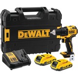 DeWALT Akku-Bohrschrauber DCD708D2T, 18Volt gelb/schwarz, 2x Li-Ion-Akku 2,0 Ah, in TSTAK Box