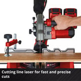 EINHELL Akku-Zug-Kapp-und Gehrungssäge TE-SM 36/8 L Li-Solo, 36Volt (2x18V), Kapp- und Gehrungssäge rot, ohne Akku und Ladegerät