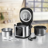 Rommelsbacher Multi-Reiskocher MRK 950 edelstahl/schwarz, 860 Watt, 5 Liter