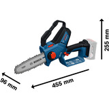 Bosch Professional Akku-Astsäge GKE 18V-20 Prodessional solo, 18Volt, Kettensäge blau, ohne Akku und Ladegerät