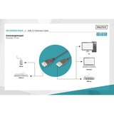 Digitus USB 2.0 Verlängerungskabel, USB-A Stecker > USB-A Buchse schwarz, 1,8 Meter